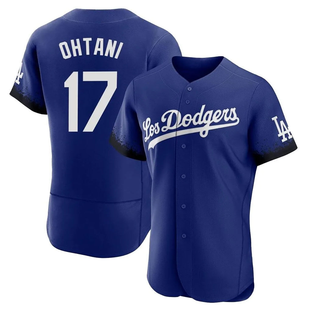 Punc LA.Dodgers #17 Shohei Ohtani Player Royal City Connect Elite Home Stitched Jerseys