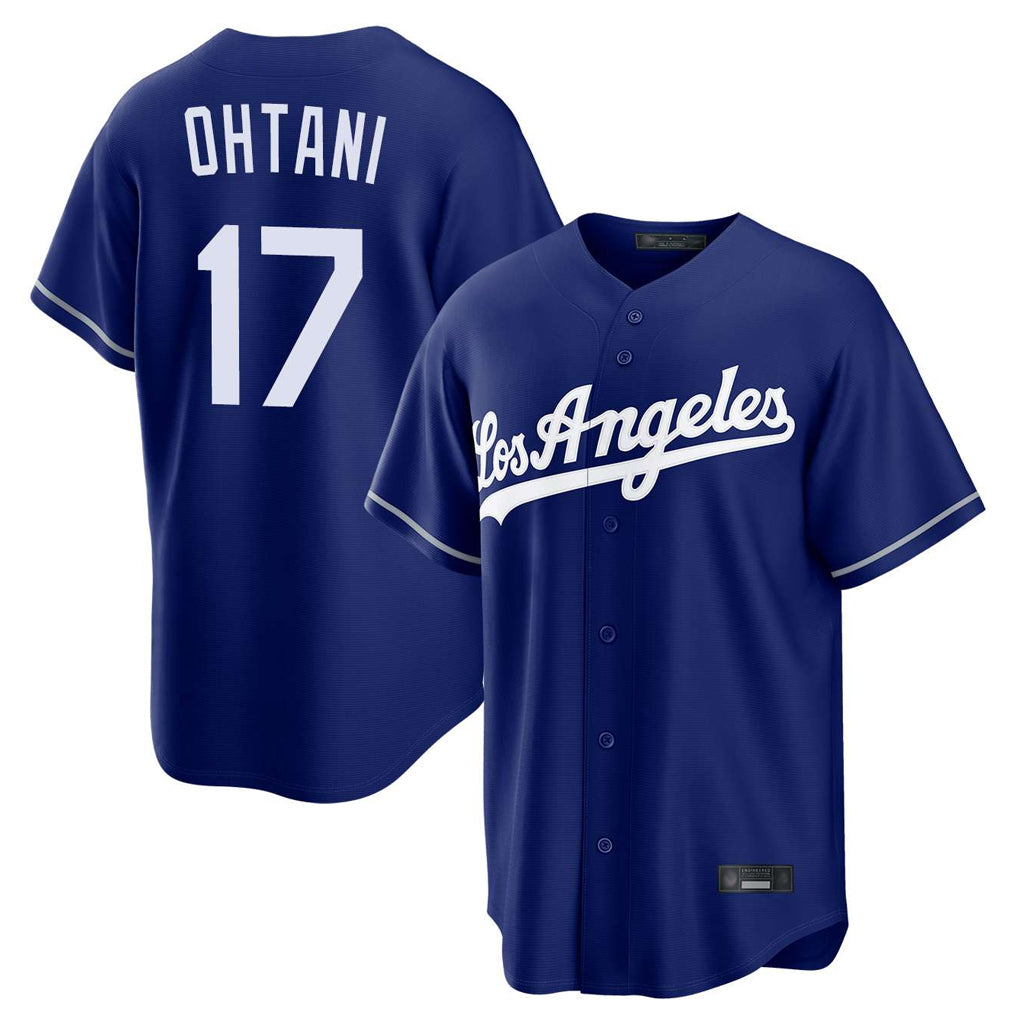 Punc LA.Dodgers #17 Shohei Ohtani Player Royal Game Stitched Jerseys