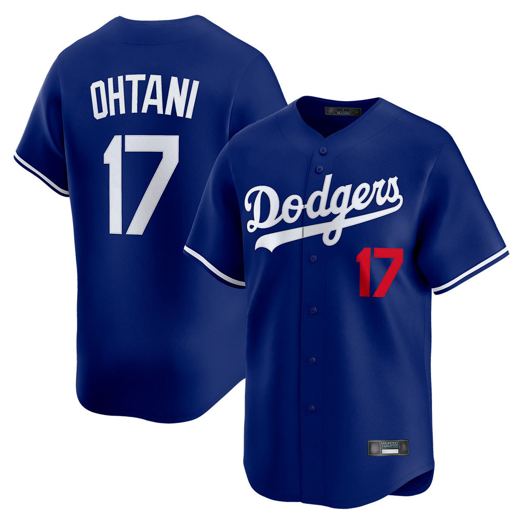 Punc LA.Dodgers #17 Shohei Ohtani Player Royal Limited Home Stitched Jerseys