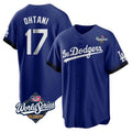 Punc LA.Dodgers #17 Shohei Ohtani Player Royal World Series City Connect Home Game Stitched Jerseys