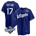 Punc LA.Dodgers #17 Shohei Ohtani Player Royal World Series Game Stitched Jerseys