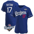 Punc LA.Dodgers #17 Shohei Ohtani Player Royal World Series Limited Elite Home Stitched Jerseys