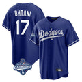 Punc LA.Dodgers #17 Shohei Ohtani Player Royal World Series Meet Home Game Stitched Jerseys
