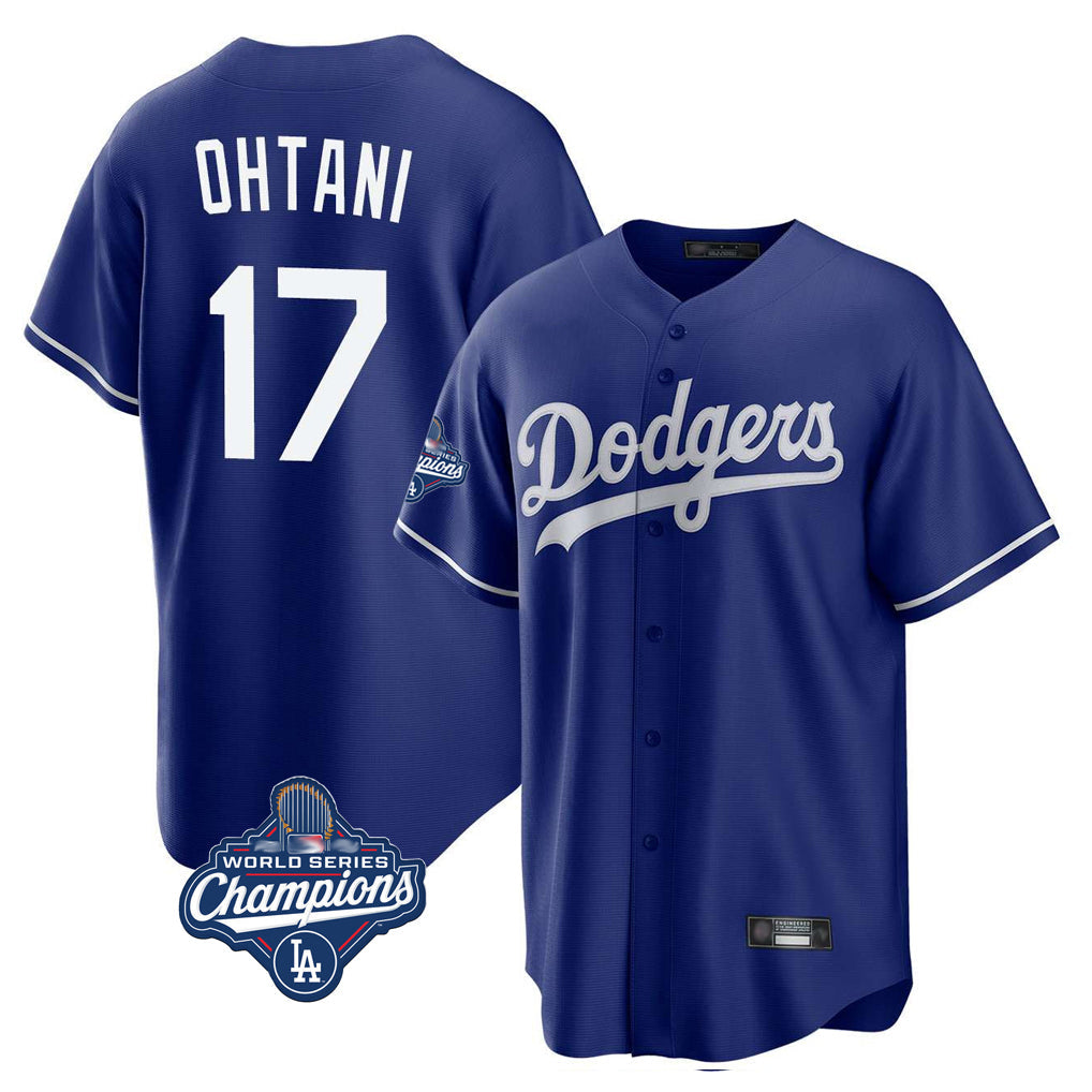 Punc LA.Dodgers #17 Shohei Ohtani Player Royal World Series Meet Home Game Stitched Jerseys