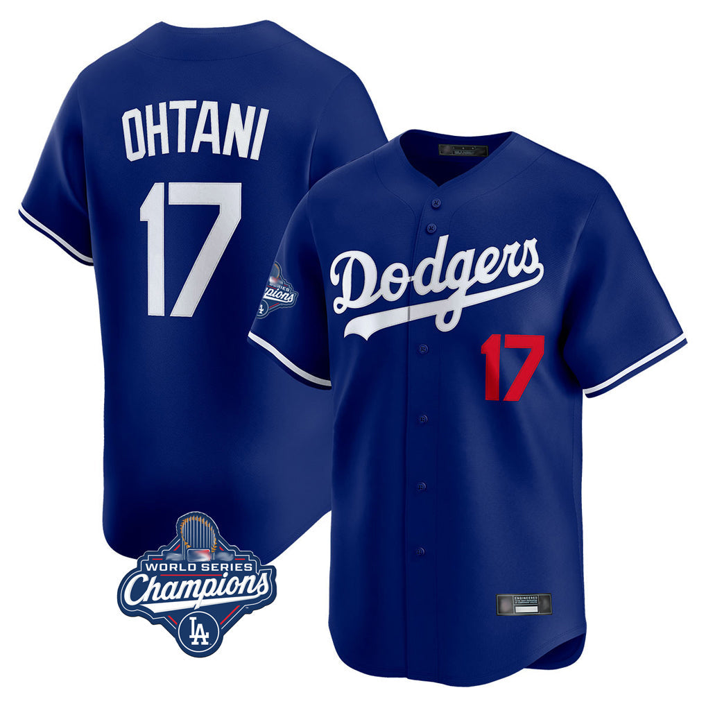 Punc LA.Dodgers #17 Shohei Ohtani Player Royal World Series Meet Limited Home Stitched Jerseys