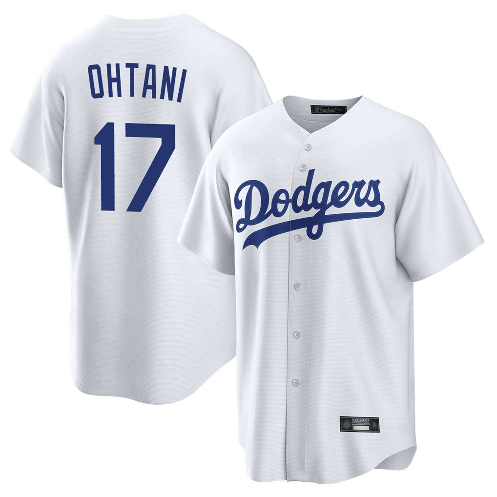 Punc LA.Dodgers #17 Shohei Ohtani Player White Game Home Stitched Jerseys