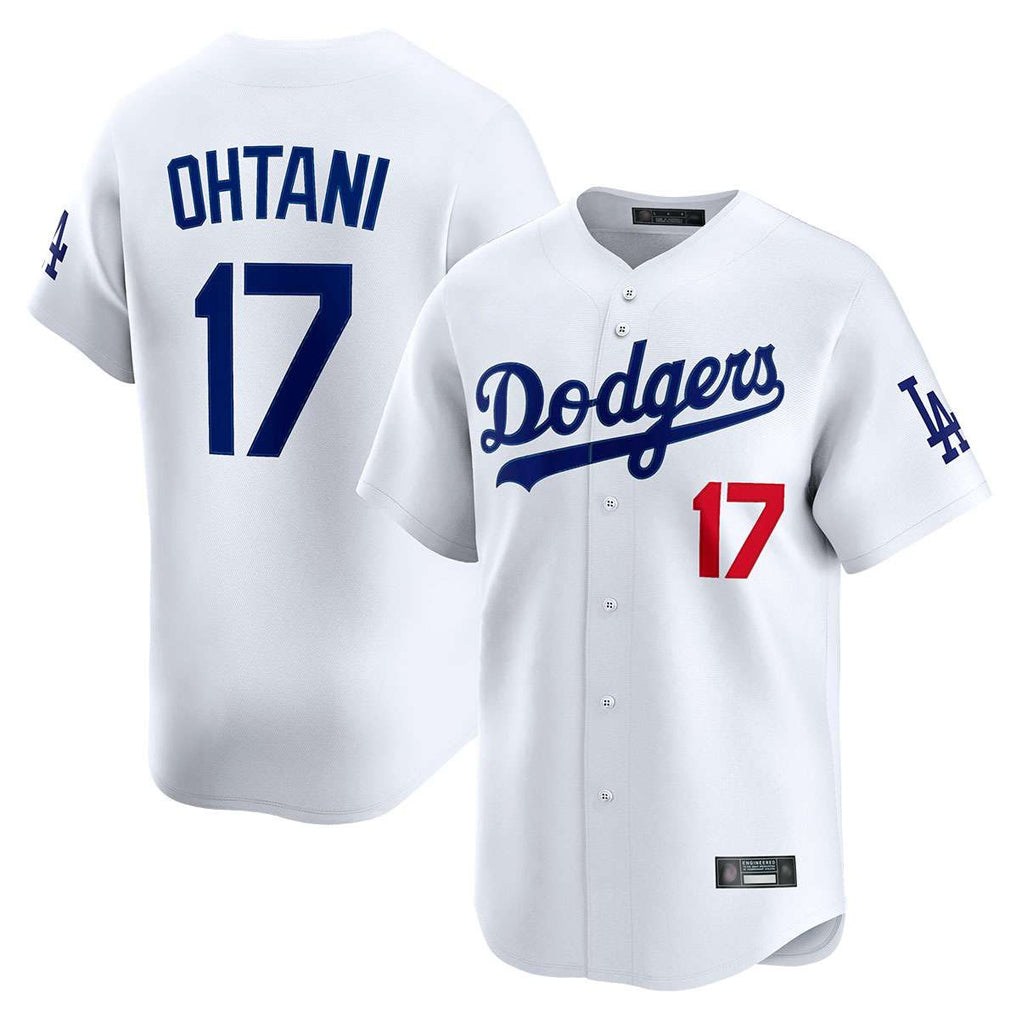 Punc LA.Dodgers #17 Shohei Ohtani Player White Limited Home Stitched Jerseys