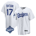 Punc LA.Dodgers #17 Shohei Ohtani Player White World Series Meet Game Home Stitched Jerseys