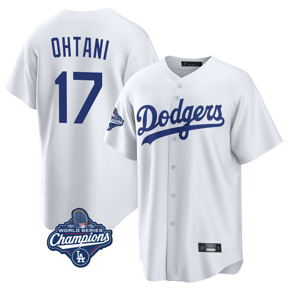 Punc LA.Dodgers #17 Shohei Ohtani Player White World Series Meet Game Home Stitched Jerseys