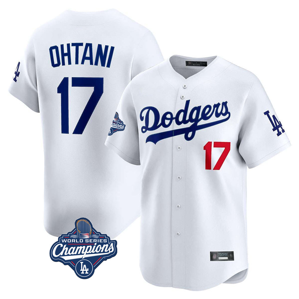 Punc LA.Dodgers #17 Shohei Ohtani Player White World Series Meet Limited Home Stitched Jerseys