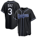 Punc LA.Dodgers #3 Edwin D¨ªaz Player Black Carbon Limited Home Stitched Jerseys