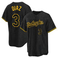 Punc LA.Dodgers #3 Edwin D¨ªaz Player Black Gold Limited Home Stitched Jerseys