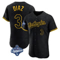 Punc LA.Dodgers #3 Edwin D¨ªaz Player Black World Series Meet Snake Skin City Limited Elite Home Stitched Jerseys