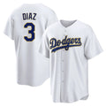Punc LA.Dodgers #3 Edwin D¨ªaz Player Gold White 2026 Collection Stadium Game Stitched Jerseys