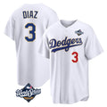 Punc LA.Dodgers #3 Edwin D¨ªaz Player Gold White World Series World Series 2026 Collection Stadium Limited Stitched Jerseys