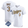 Punc LA.Dodgers #3 Edwin D¨ªaz Player Gold World Series Meet Limited Elite Home Stitched Jerseys