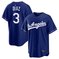 Punc LA.Dodgers #3 Edwin D¨ªaz Player Royal Game Stitched Jerseys