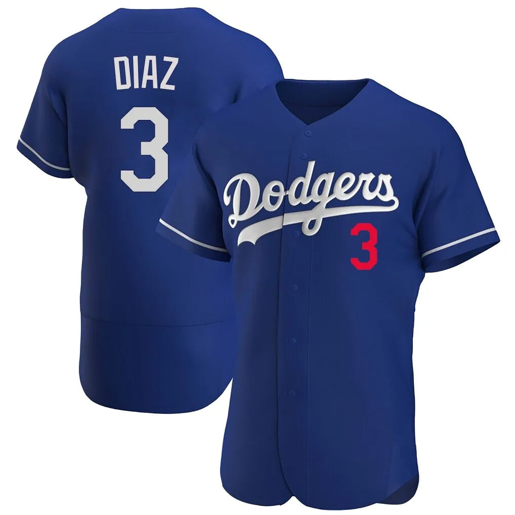 Punc LA.Dodgers #3 Edwin D¨ªaz Player Royal Limited Elite Home Stitched Jerseys