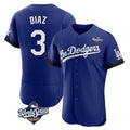 Punc LA.Dodgers #3 Edwin D¨ªaz Player Royal World Series City Connect Elite Home Stitched Jerseys