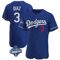 Punc LA.Dodgers #3 Edwin D¨ªaz Player Royal World Series Meet Limited Elite Home Stitched Jerseys