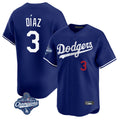 Punc LA.Dodgers #3 Edwin D¨ªaz Player Royal World Series Meet Limited Home Stitched Jerseys