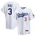 Punc LA.Dodgers #3 Edwin D¨ªaz Player White Home Game Stitched Jerseys