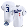 Punc LA.Dodgers #3 Edwin D¨ªaz Player White World Series Meet Limited Home Stitched Jerseys
