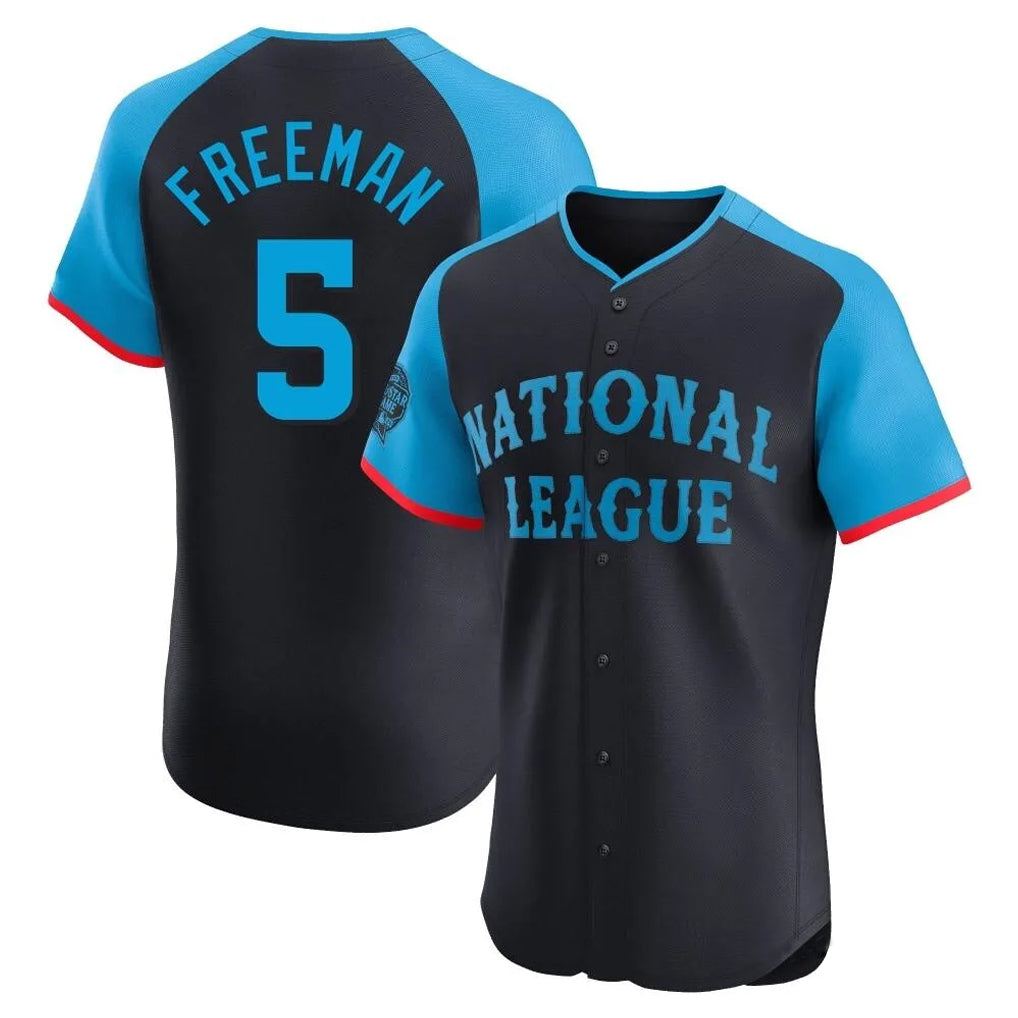 Punc LA.Dodgers #5 Freddie Freeman Player Black National League All-Star Limited Elite Home Stitched Jerseys