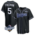 Punc LA.Dodgers #5 Freddie Freeman Player Black World Series Black Carbon Limited Home Stitched Jerseys