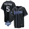 Punc LA.Dodgers #5 Freddie Freeman Player Black World Series Meet Carbon Limited Home Stitched Jerseys