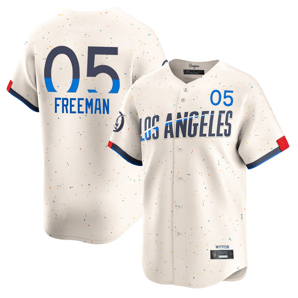 Punc LA.Dodgers #5 Freddie Freeman Player Cream City Connect Limited Home Stitched Jerseys