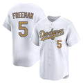 Punc LA.Dodgers #5 Freddie Freeman Player White Collection Limited Home Stitched Jerseys