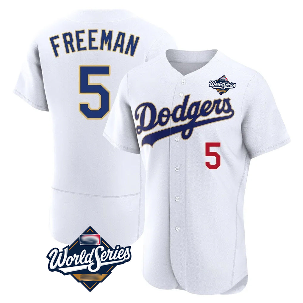 Punc LA.Dodgers #5 Freddie Freeman Player White World Series 2026 Collection Stadium Limited Elite Stitched Jerseys