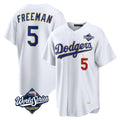 Punc LA.Dodgers #5 Freddie Freeman Player White World Series 2026 Collection Stadium Limited Stitched Jerseys