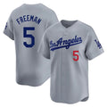 Punc LA.Dodgers #5 Freddie Freeman Player Gray Limited Home Stitched Jerseys