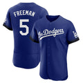 Punc LA.Dodgers #5 Freddie Freeman Player Royal City Connect Elite Home Stitched Jerseys