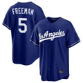 Punc LA.Dodgers #5 Freddie Freeman Player Royal Game Stitched Jerseys