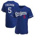 Punc LA.Dodgers #5 Freddie Freeman Player Royal Limited Elite Home Stitched Jerseys