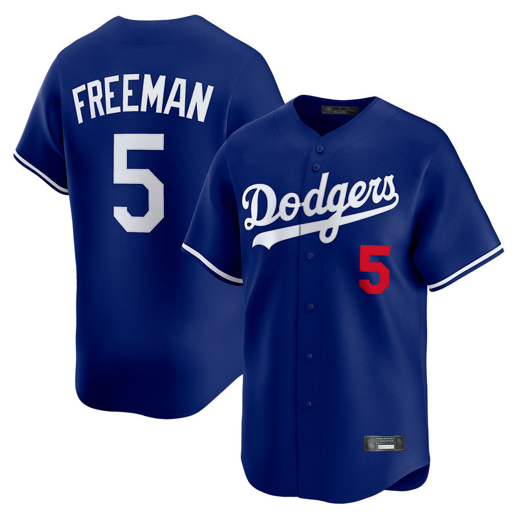 Punc LA.Dodgers #5 Freddie Freeman Player Royal Limited Home Stitched Jerseys