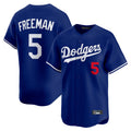 Punc LA.Dodgers #5 Freddie Freeman Player Royal Limited Home Stitched Jerseys