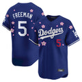 Punc LA.Dodgers #5 Freddie Freeman Player Royal Tokyo Series Vapor Premier Royal Stitched Jerseys