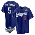 Punc LA.Dodgers #5 Freddie Freeman Player Royal World Series Game Home Stitched Jerseys