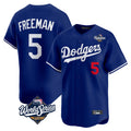 Punc LA.Dodgers #5 Freddie Freeman Player Royal World Series Limited Home Stitched Jerseys