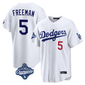 Punc LA.Dodgers #5 Freddie Freeman Player White World Series Meet Home Game Stitched Jerseys