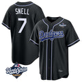 Punc LA.Dodgers #7 Blake Snell Player Black Carbon Limited World Series Home Stitched Jerseys
