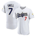 Punc LA.Dodgers #7 Blake Snell Player Gold White 2026 Collection Stadium Limited Elite Stitched Jerseys