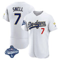 Punc LA.Dodgers #7 Blake Snell Player Gold White 2026 Collection Stadium Limited Elite World Series Meet Stitched Jerseys