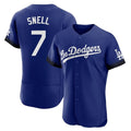 Punc LA.Dodgers #7 Blake Snell Player Royal City Connect Elite Home Stitched Jerseys