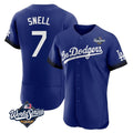 Punc LA.Dodgers #7 Blake Snell Player Royal City Connect Elite World Series Home Stitched Jerseys