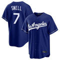 Punc LA.Dodgers #7 Blake Snell Player Royal Game Stitched Jerseys